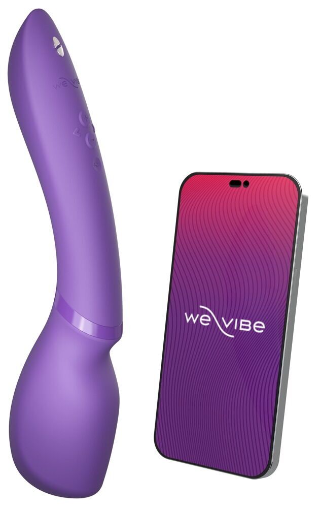 Смарт-вибромассажер We-Vibe Wand 2 Purple, очень мощный, функция Smart Silence