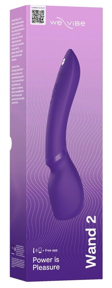 Смарт-вибромассажер We-Vibe Wand 2 Purple, очень мощный, функция Smart Silence