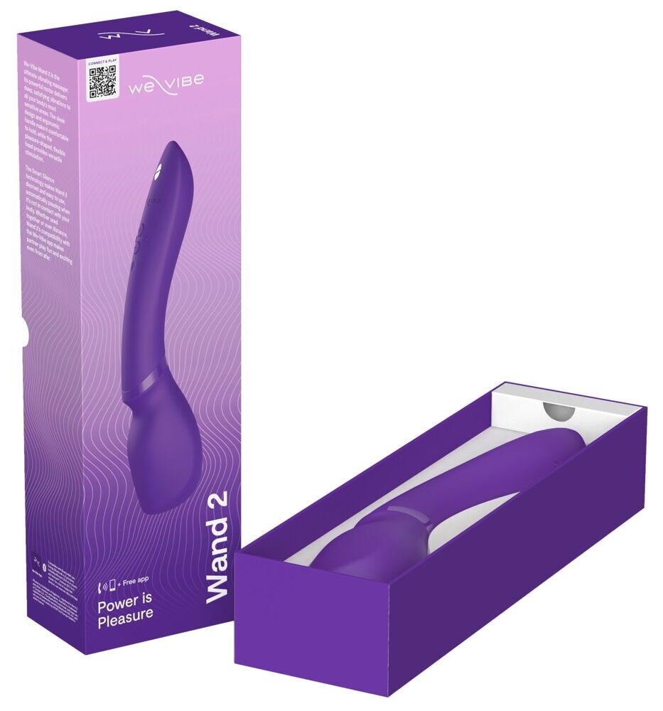 Смарт-вибромассажер We-Vibe Wand 2 Purple, очень мощный, функция Smart Silence