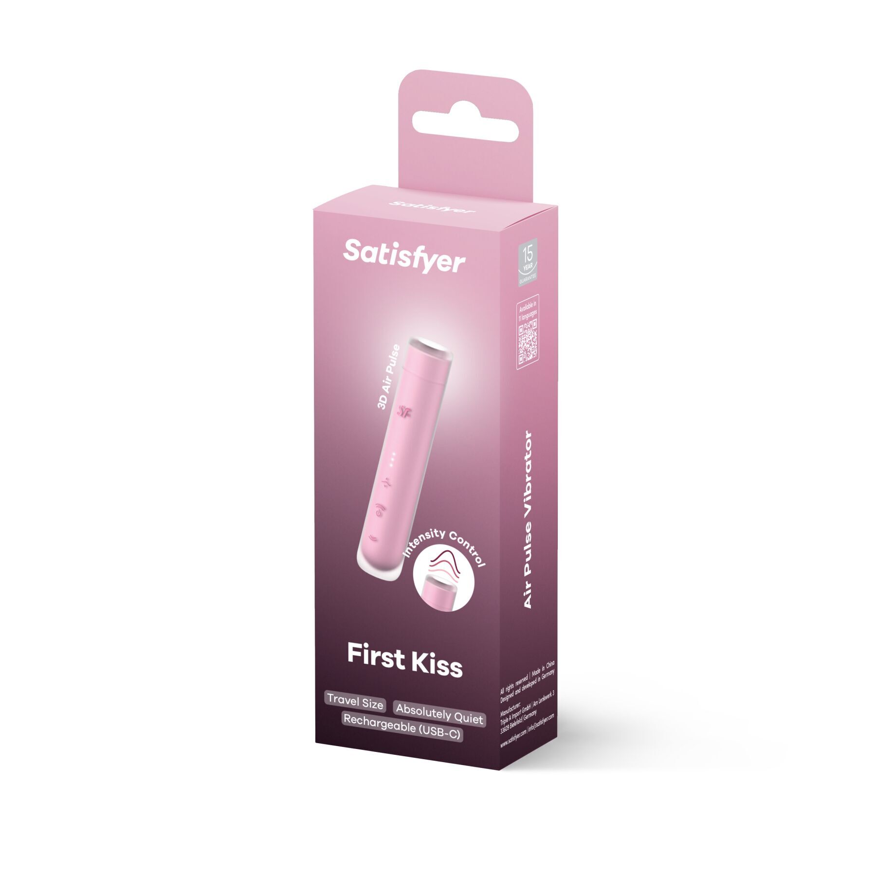 Вакуумний стимулятор Satisfyer First Kiss, технологія 3D Air Pulse (пошкоджене паковання!!!)