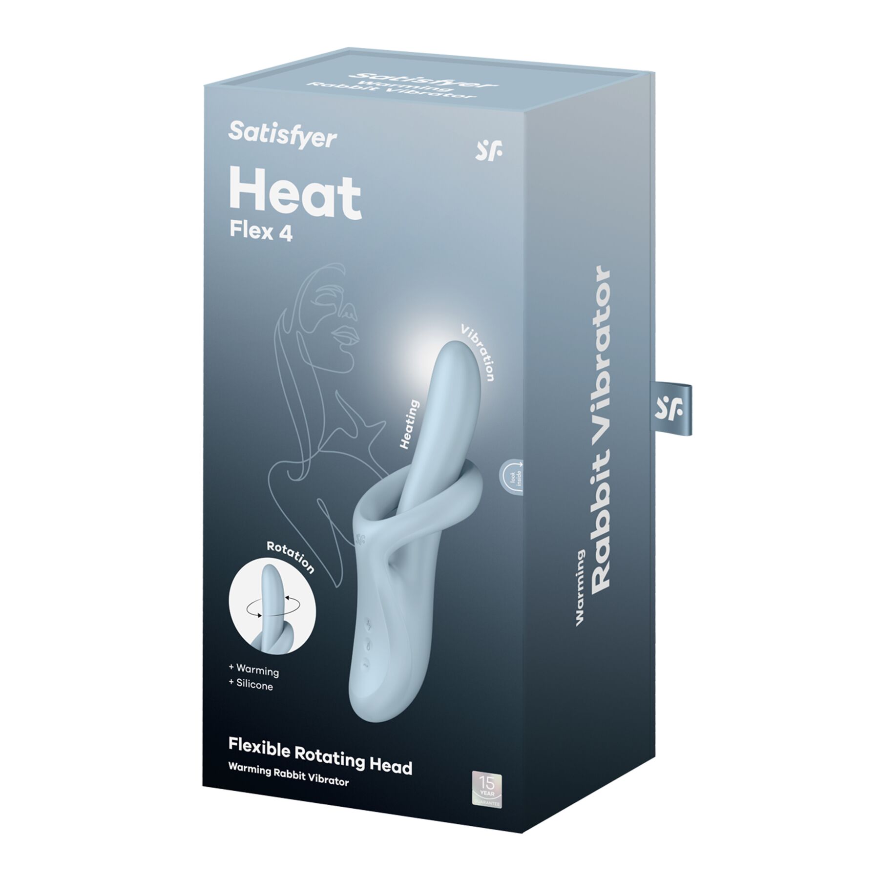 Вібратор з ротацією Satisfyer Heat Flex 4 Blue, підігрів до 39°C