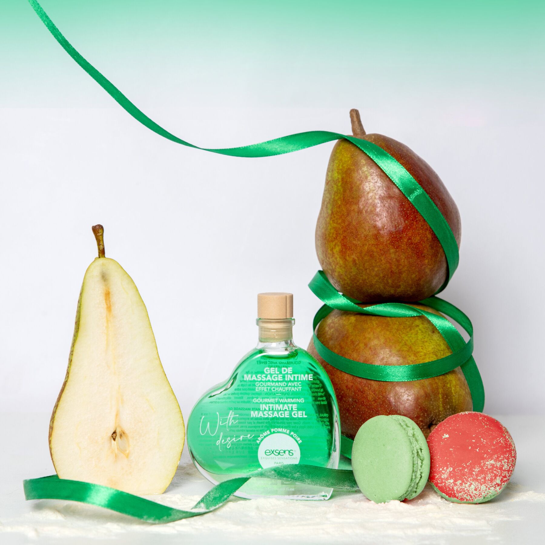 Масажний гель EXSENS With Desire Apple Pear 50 мл, розігрівальний, без цукру, їстівний