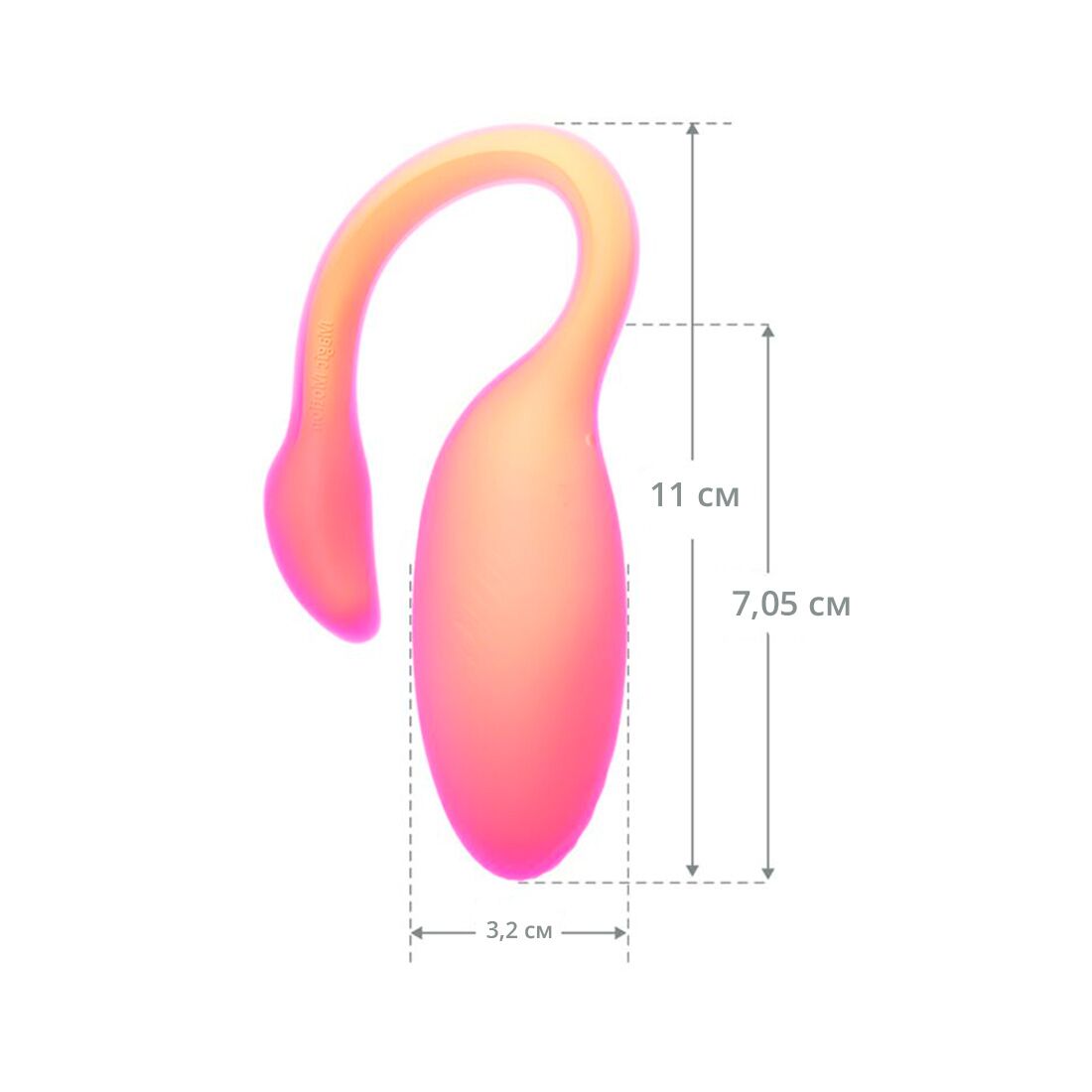 Смарт-віброяйце Magic Motion Flamingo Max Orange 2 в 1: віброяйце та тренажер Кегеля, 10 режимів