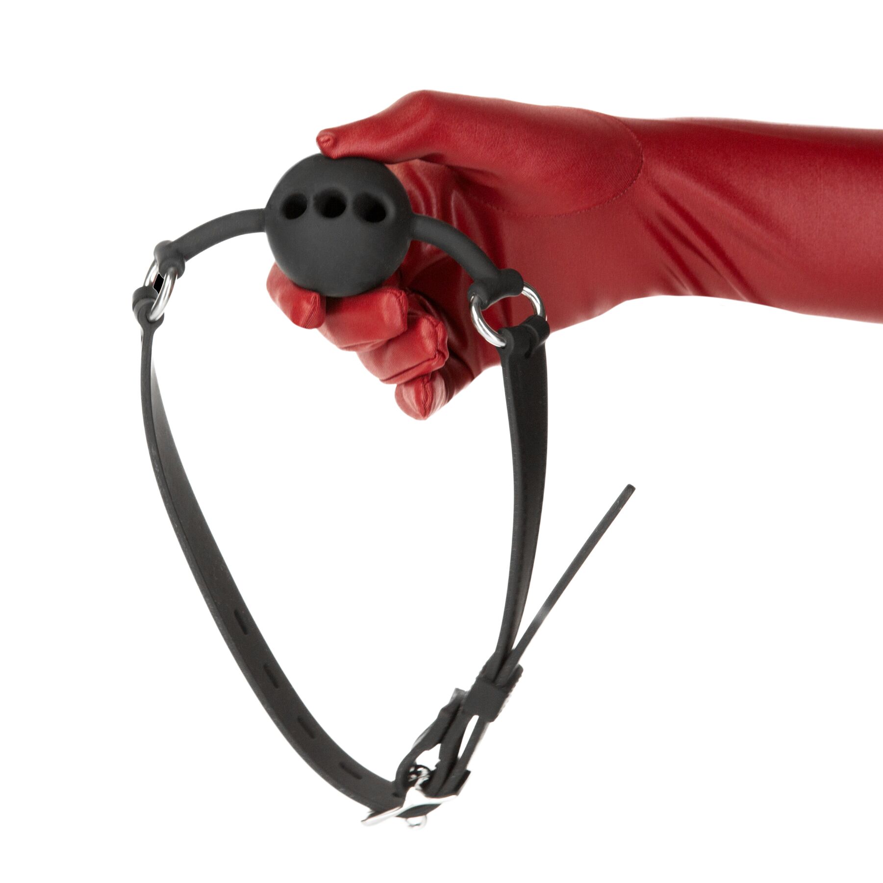 Воздухопроницаемый кляп с силиконовым шариком Punishment – Silicone Ball Gag – Black