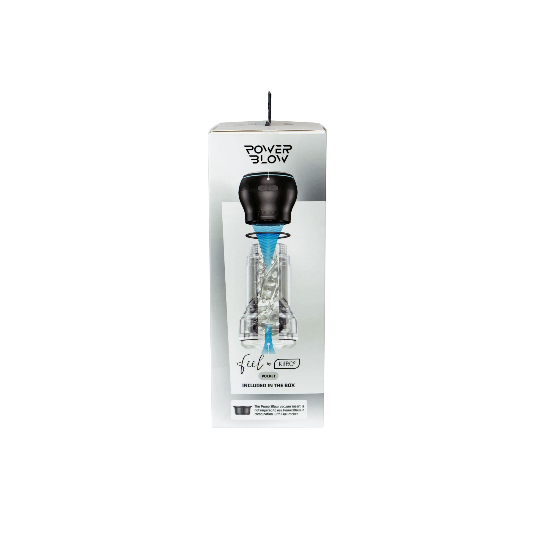 Мастурбатор Kiiroo Feel Pocket Crystal с всасывающей интерактивной насадкой PowerBlow Combo Set