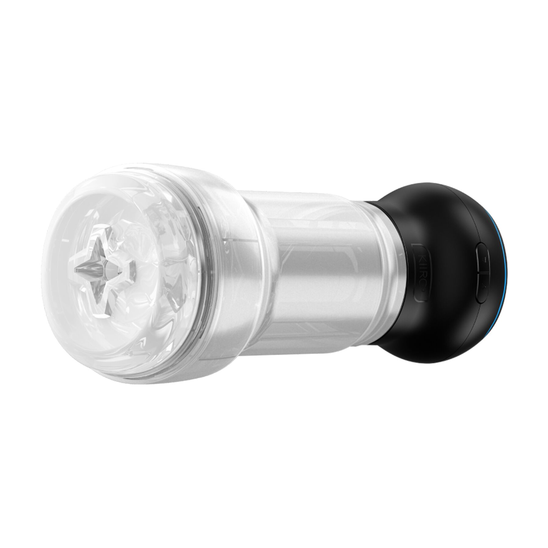 Мастурбатор Kiiroo Feel Pocket Crystal с всасывающей интерактивной насадкой PowerBlow Combo Set