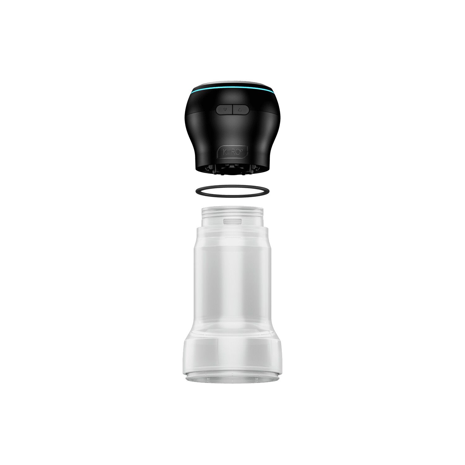 Мастурбатор Kiiroo Feel Pocket Crystal с всасывающей интерактивной насадкой PowerBlow Combo Set
