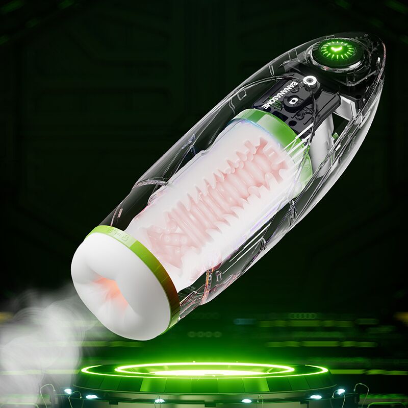 Смарт-мастурбатор BANANASOME ROCKET X7, вібрації, стискання, імітація фрикцій, підігрів
