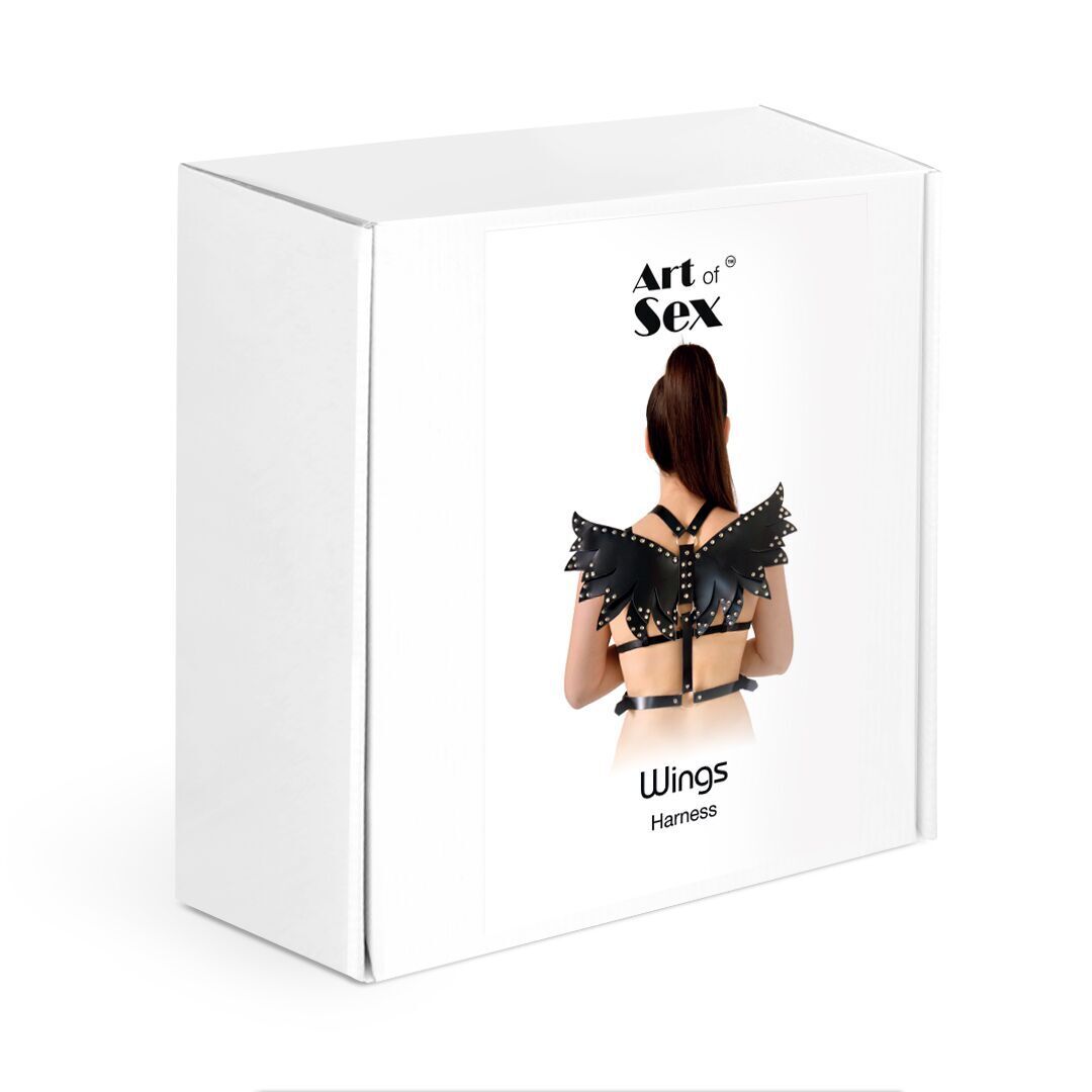 Женская портупея Art of Sex - Wings белая XS-M, экокожа