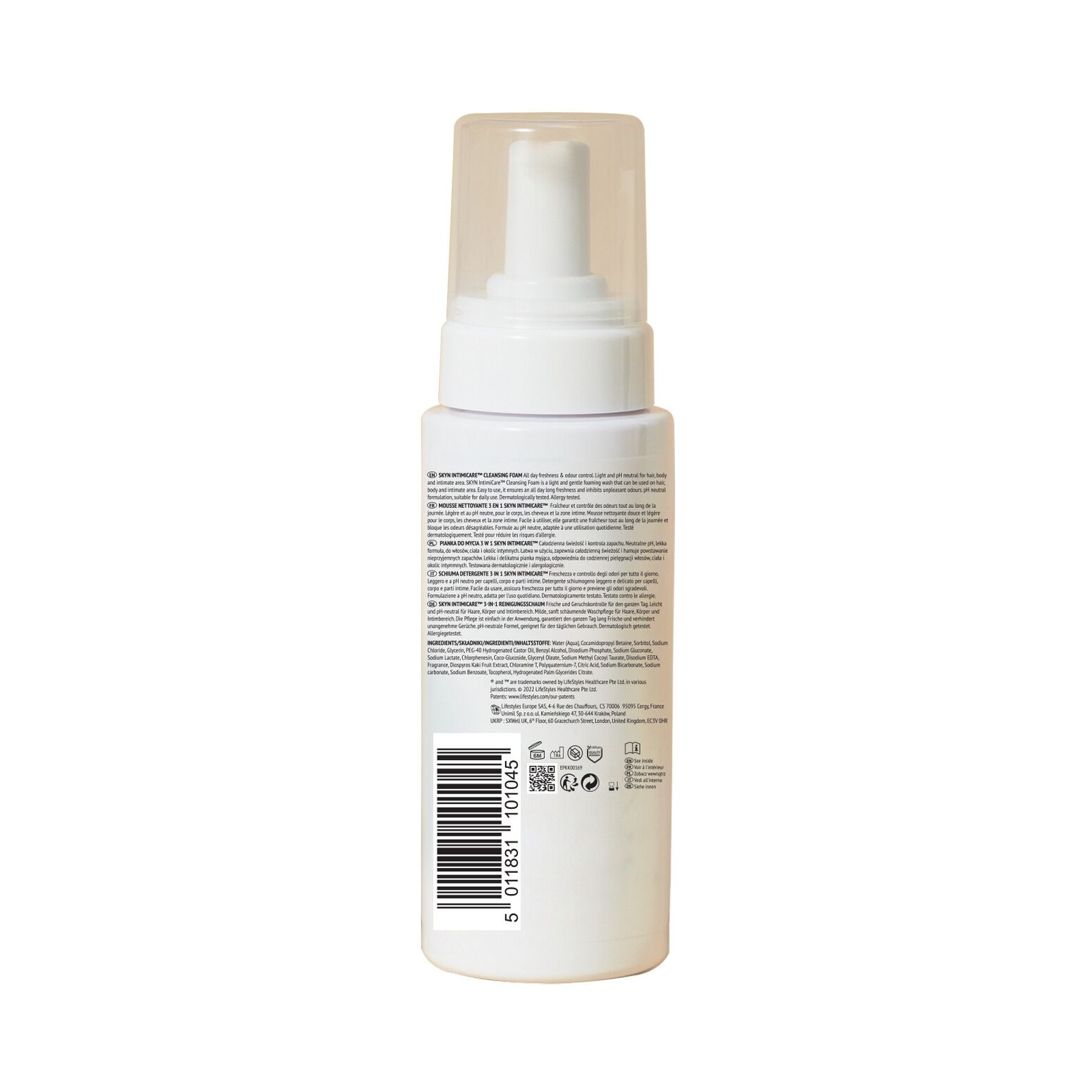 Распродажа!!! Пена для интимного ухода SKYN Intimicare 3in1 Cleansing Foam 200мл (срок 30.06.2026)