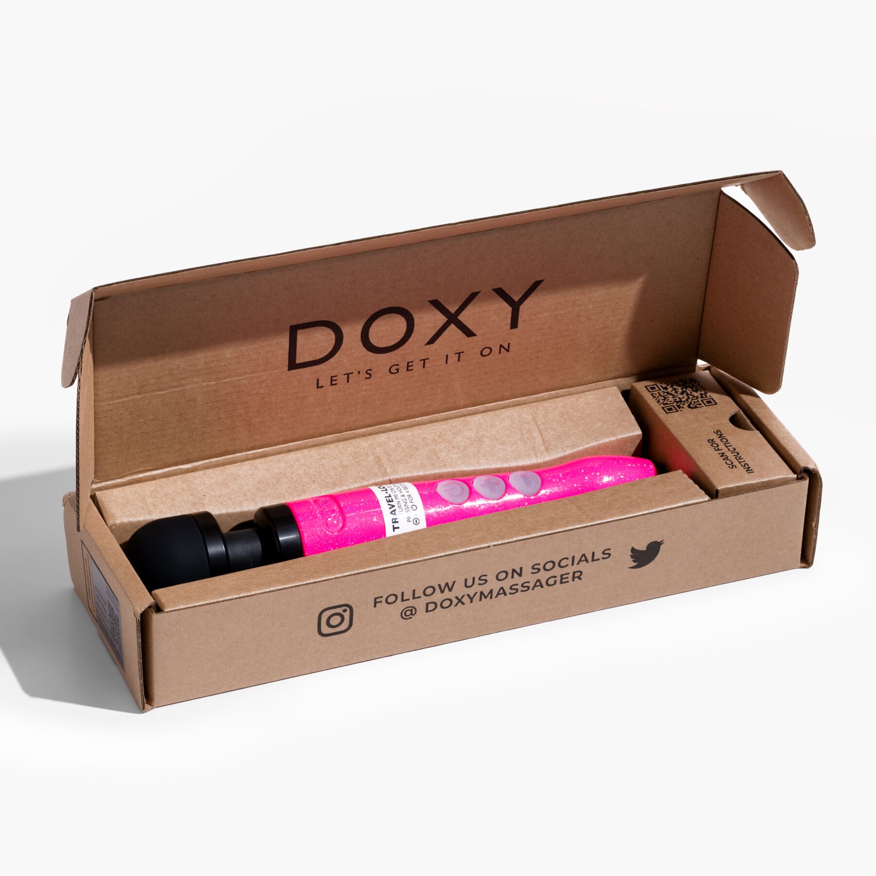 Вибромассажер DOXY Die Cast 3R Hot Pink, очень мощный, перезаряжаемый, металлический корпус