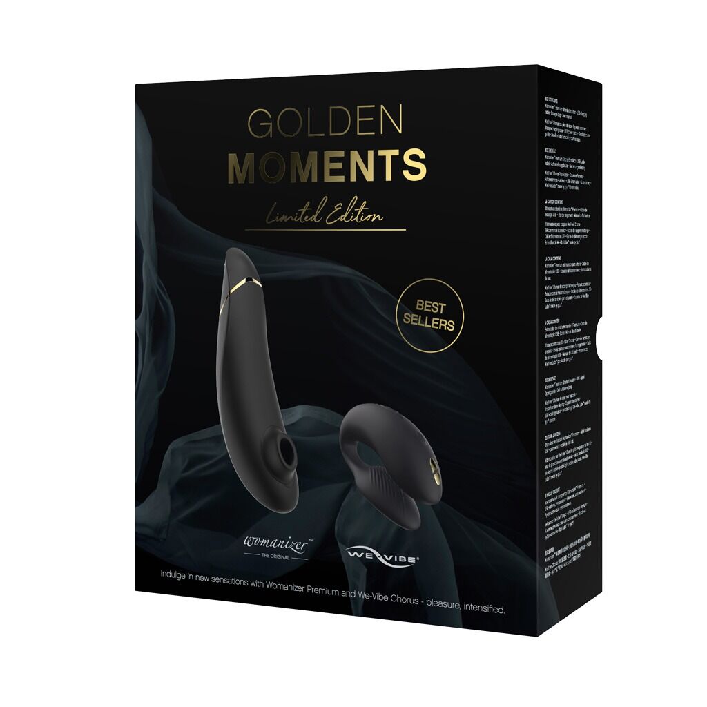 Премиальный подарочный набор Golden Moments: Womanizer Premium и We-Vibe Chorus Black