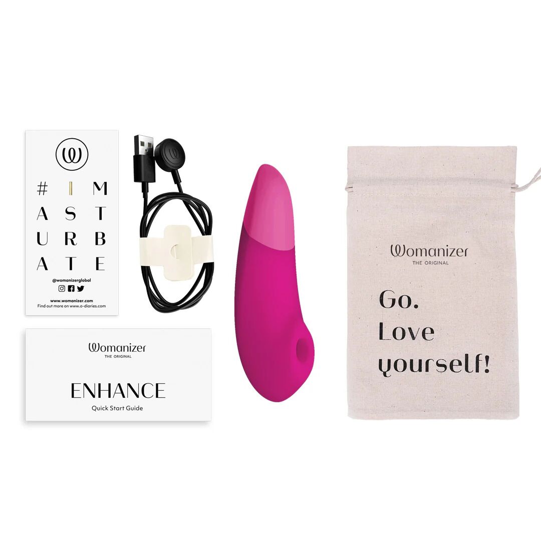 Вакуумный клиторальный стимулятор Womanizer Enhance Pink