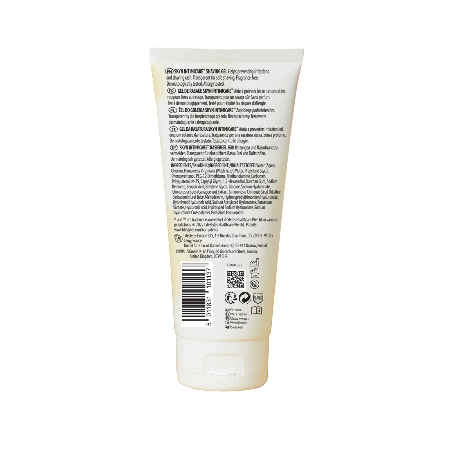 Розпродаж!!! Гель для гоління Skyn Intimicare Shaving Gel 150 мл (термін 30.06.2026)