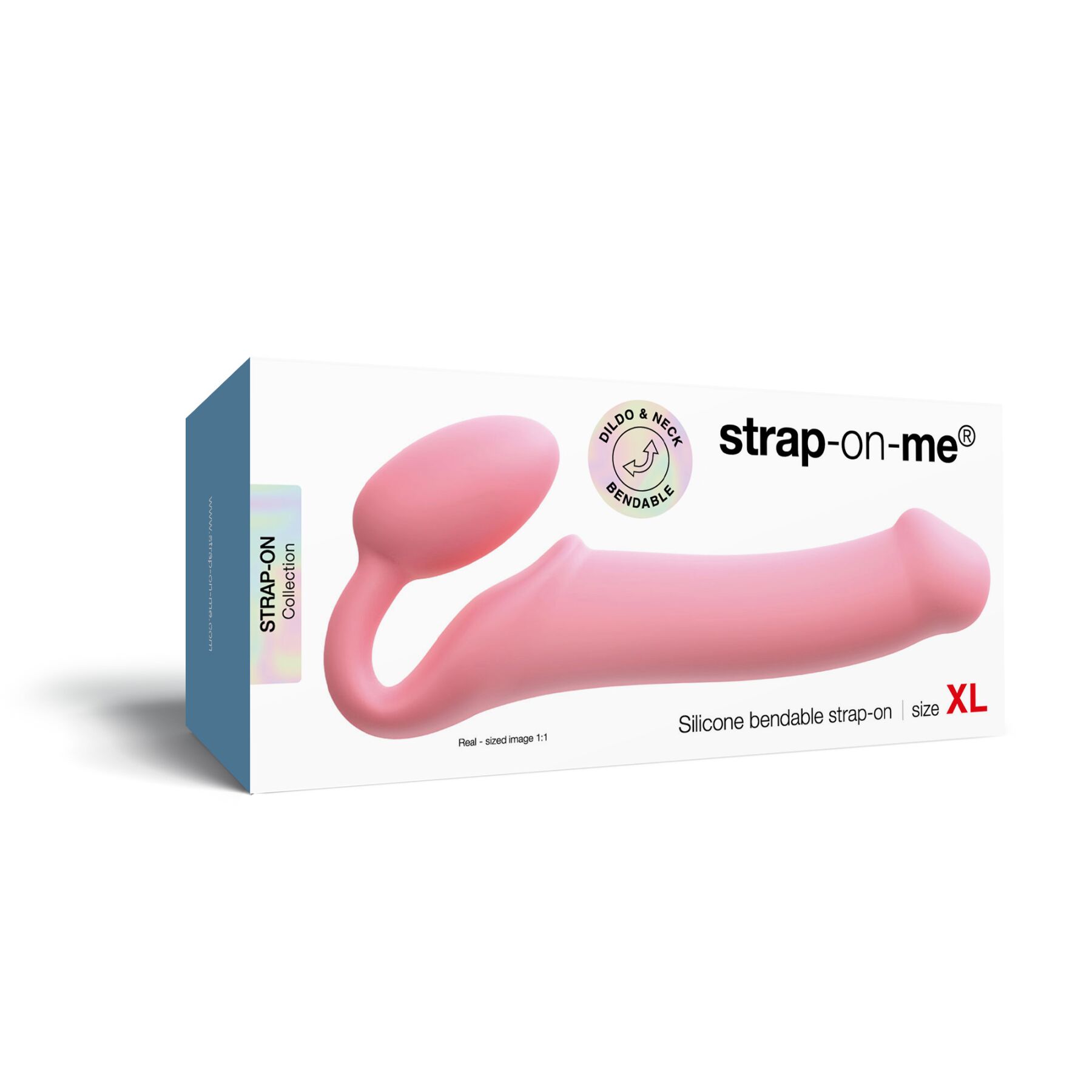 Безремневой страпон Strap-On-Me Rose XL, полностью регулируемый, диаметр 4,5см