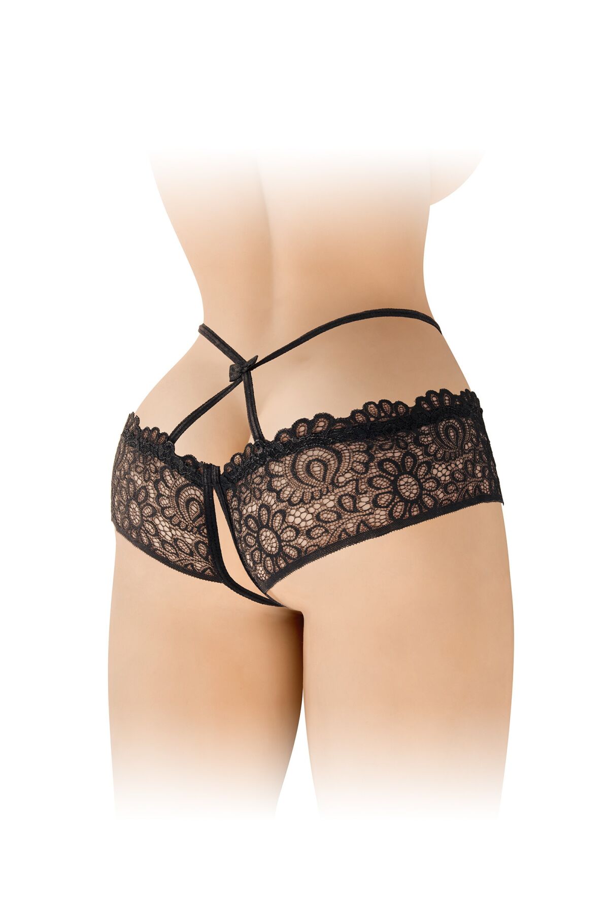 Трусики з відкритим доступом Fashion Secret Celia Black, лямки на талії