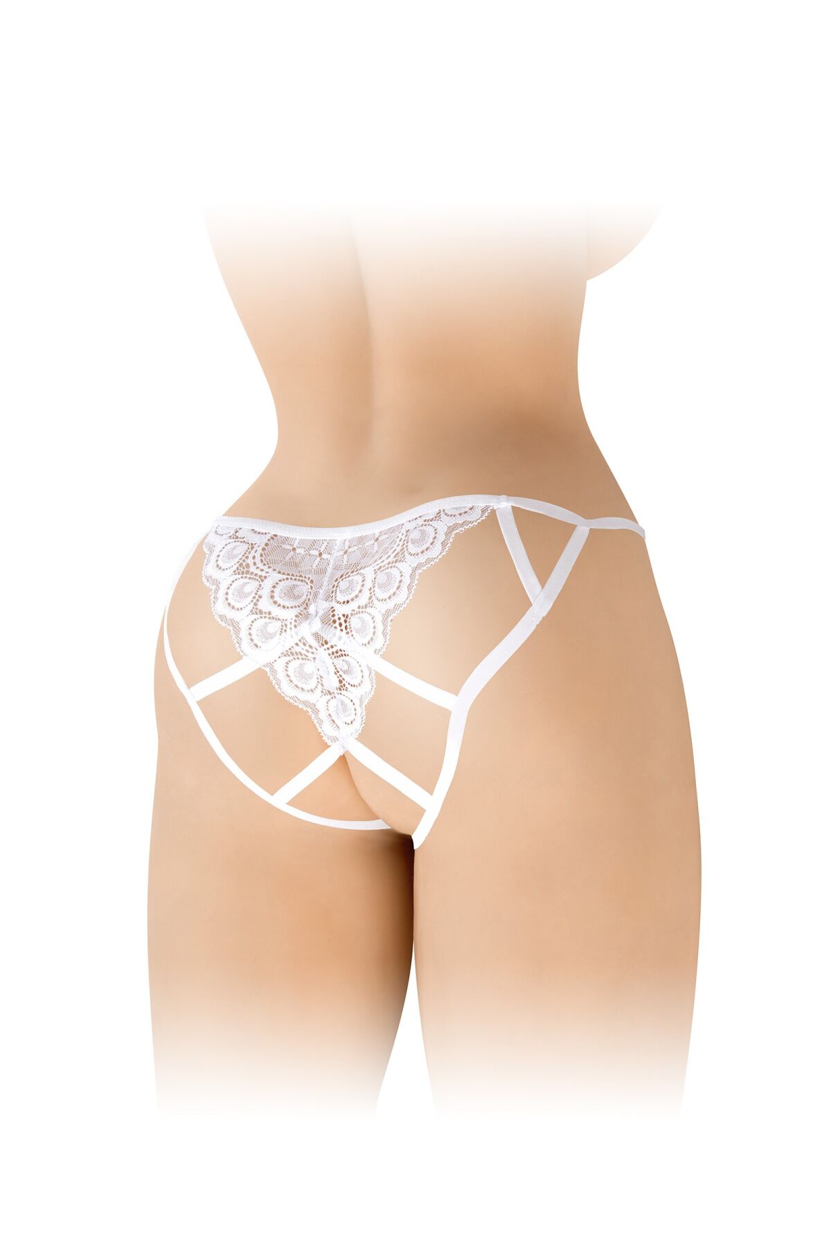Мереживні трусики з доступом Fashion Secret Zoe White, з бантиком