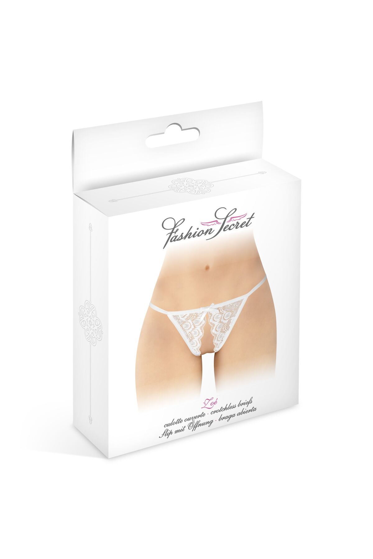 Мереживні трусики з доступом Fashion Secret Zoe White, з бантиком