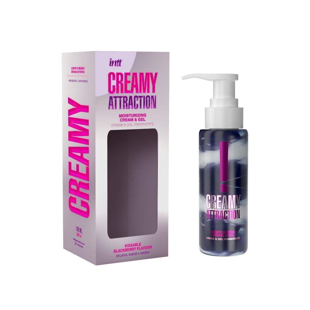 Зволожувальний крем-гель 2в1 Intt Creamy Attraction Blackberry 100мл (м'ята упаковка!!!)