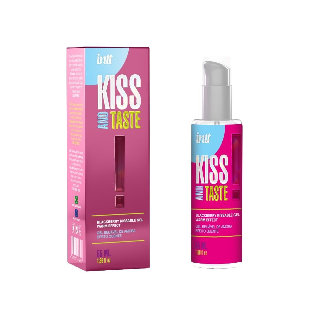 Масажний гель Intt KISS AND TASTE! (55 мл) зі смаком ожини