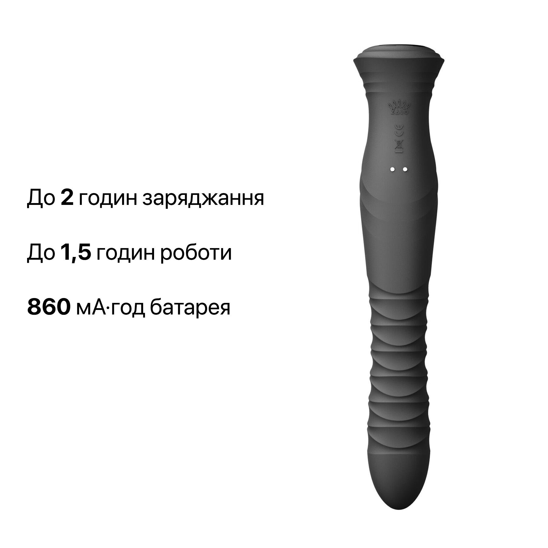 Смарт пульсатор-кролик с вибрацией Zalo Mose 2 Obsidian Black, подогрев до 42 °C, кристалл Swarovski