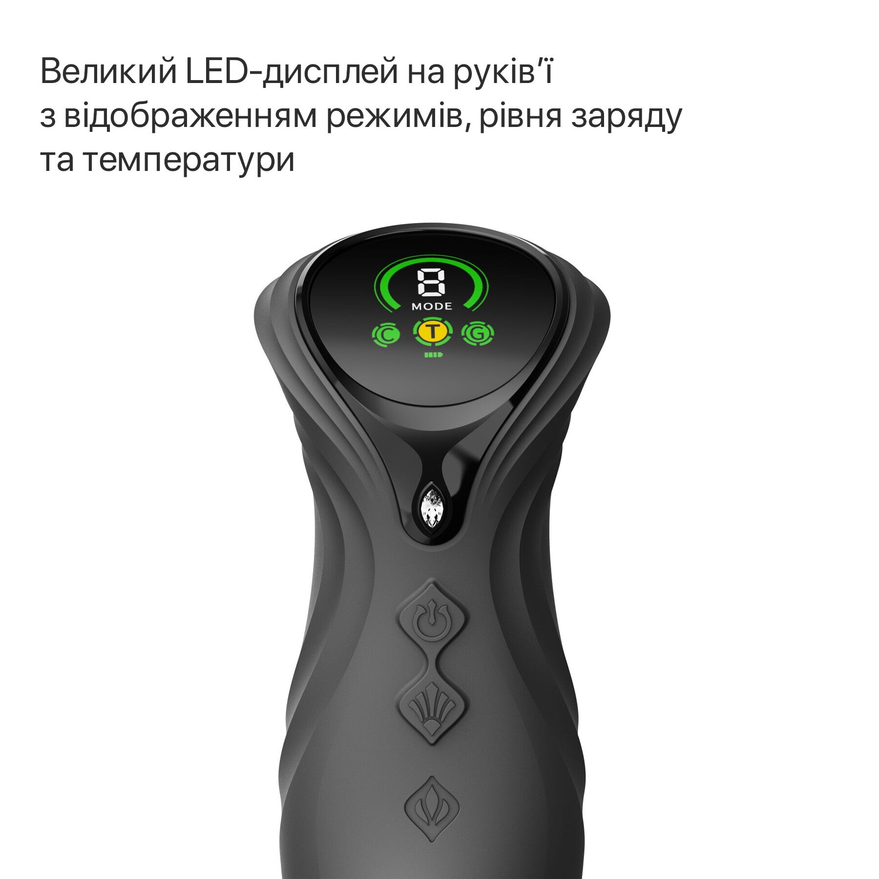 Смарт пульсатор-кролик с вибрацией Zalo Mose 2 Obsidian Black, подогрев до 42 °C, кристалл Swarovski