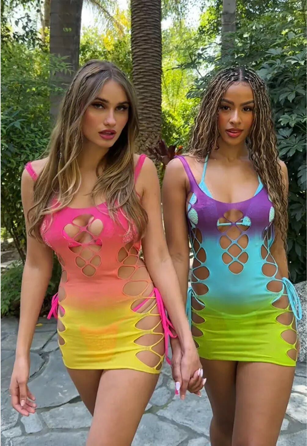 Платье Leg Avenue Seamless Ombre Faux Lace Up Mini Dress One Size Ocean
