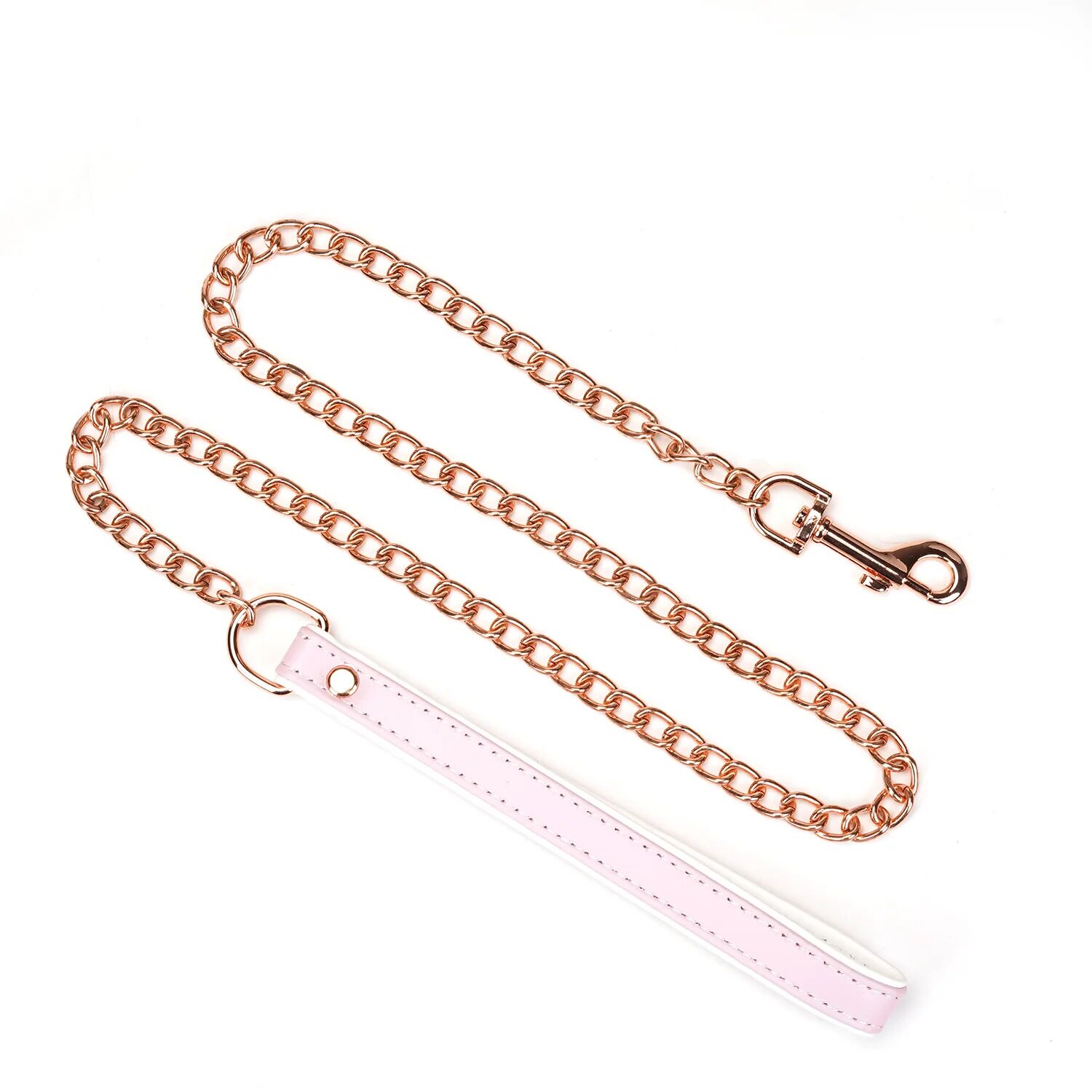 Ошейник с поводком Liebe Seele White & Pink Fairy Goat Leather Collar