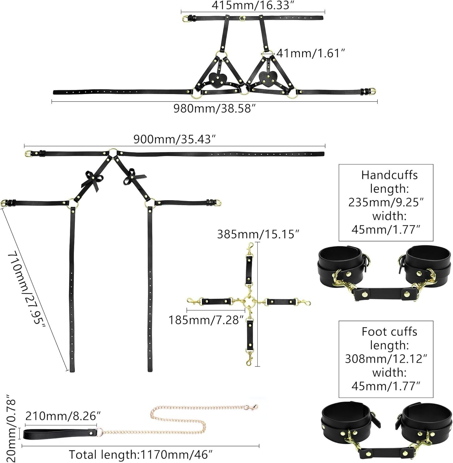 БДСМ-набір LOCKINK YEAHWOW Forced Nadu pose correction set