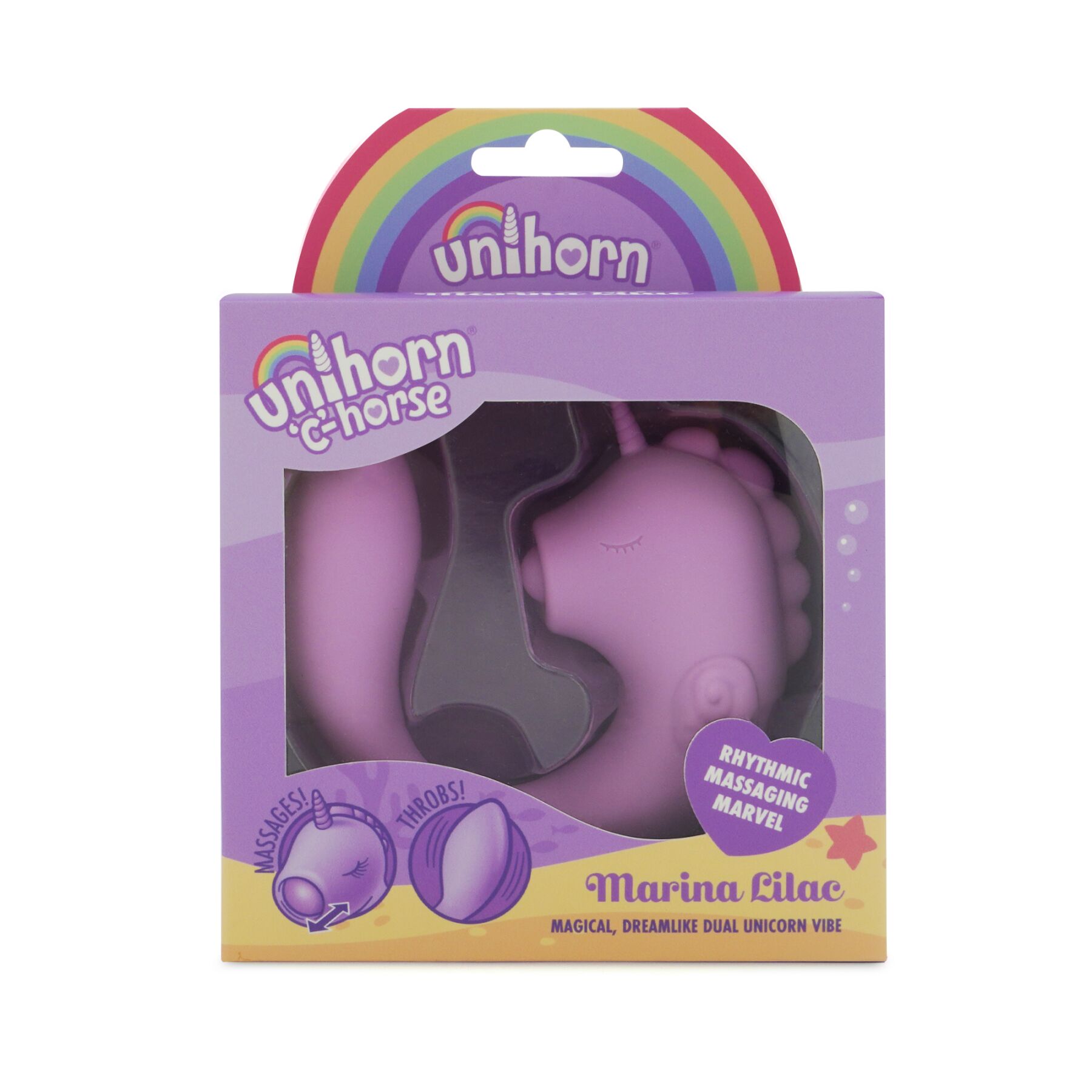 Вібратор-єдиноріжка Unihorn – C Horse – Marina Lilac, вагінально-кліторальна стимуляція, 2 мотори по 10 режимів