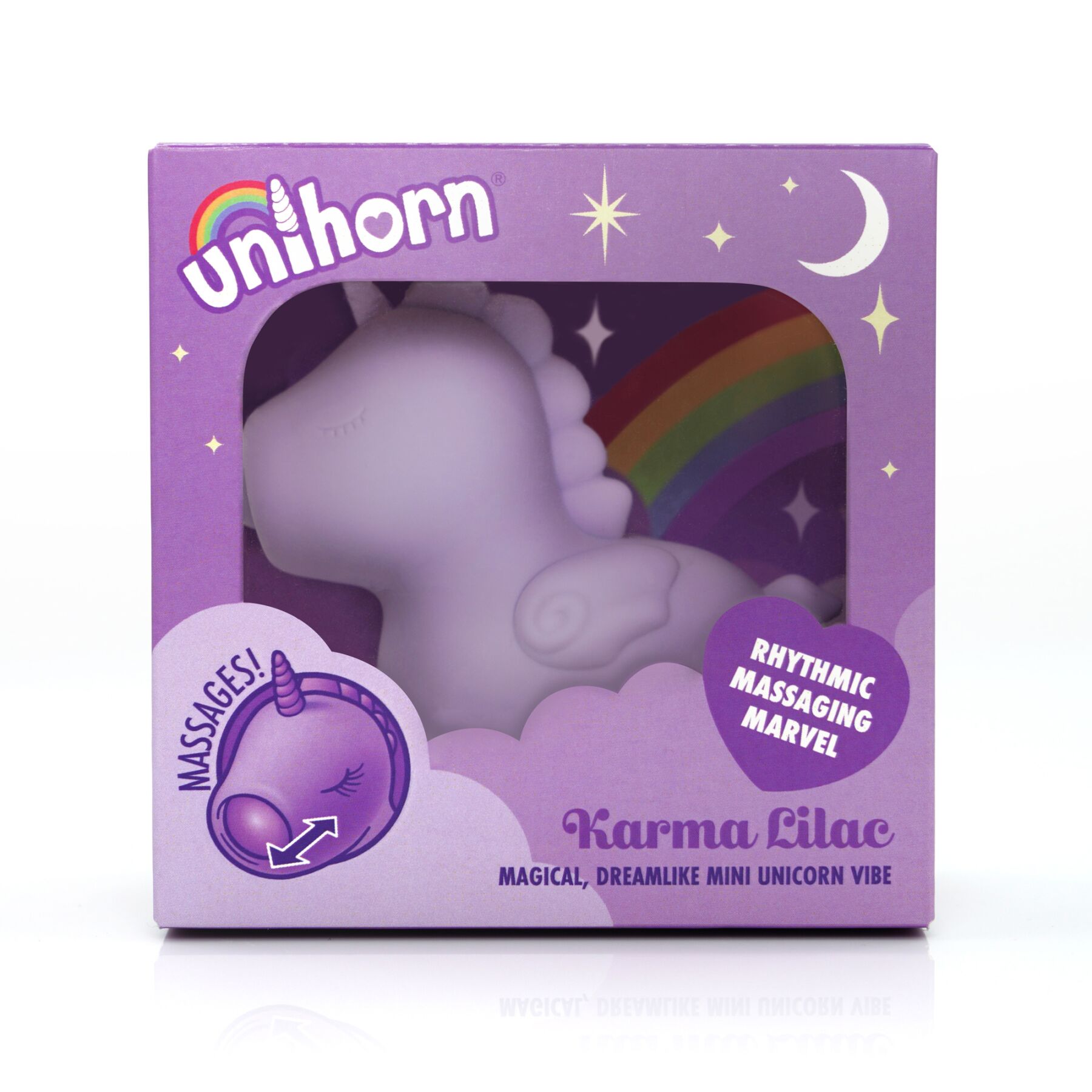 Вибратор-единорожка Unihorn – Karma Lilac, с пульсацией