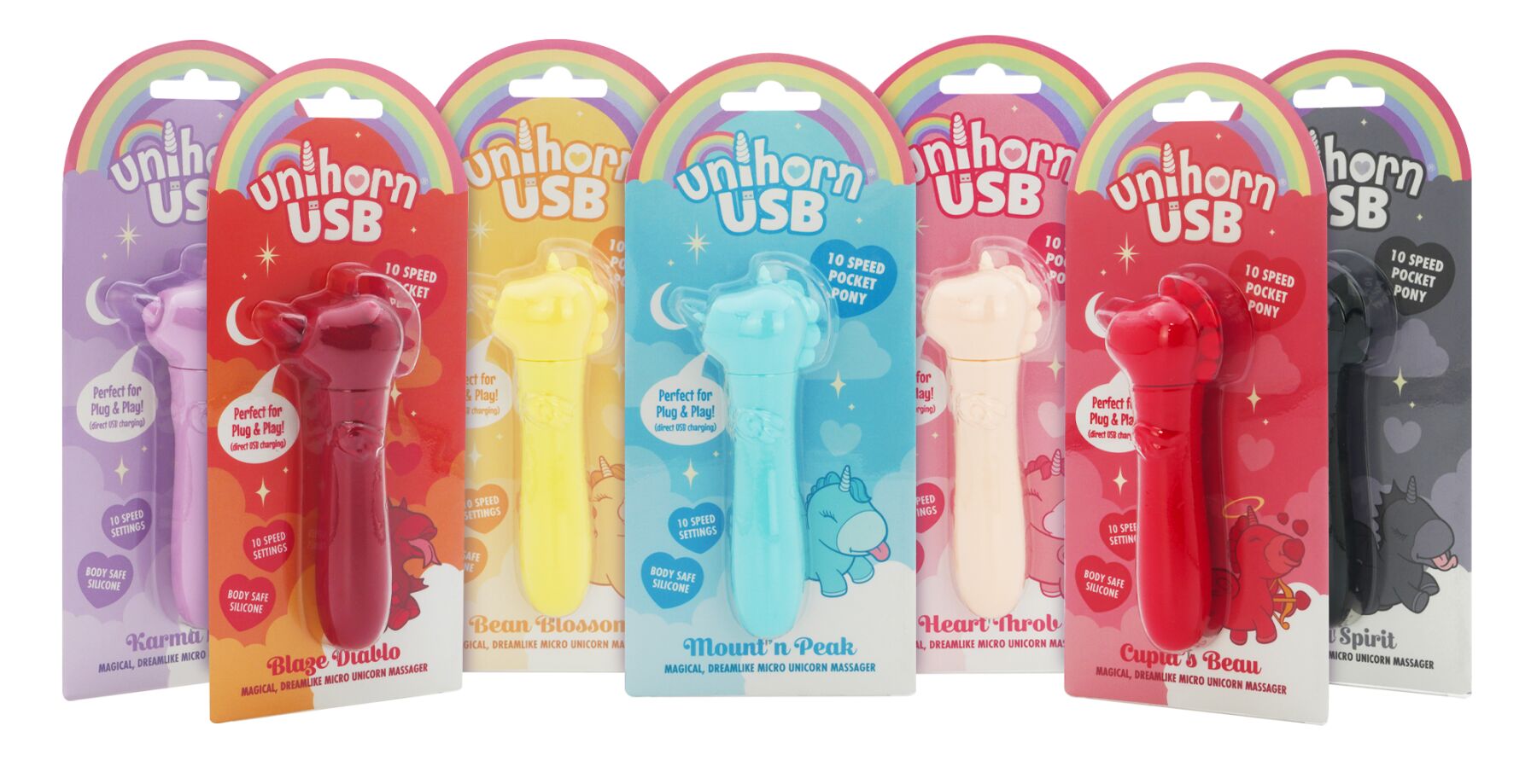 Вибратор-единорожка Unihorn USB Bullet – Karma Lilac, вибропуля, USB-зарядка, 10 режимов