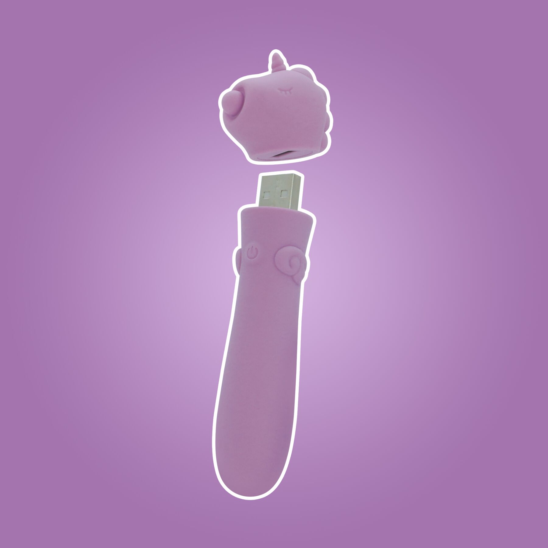 Вибратор-единорожка Unihorn USB Bullet – Karma Lilac, вибропуля, USB-зарядка, 10 режимов