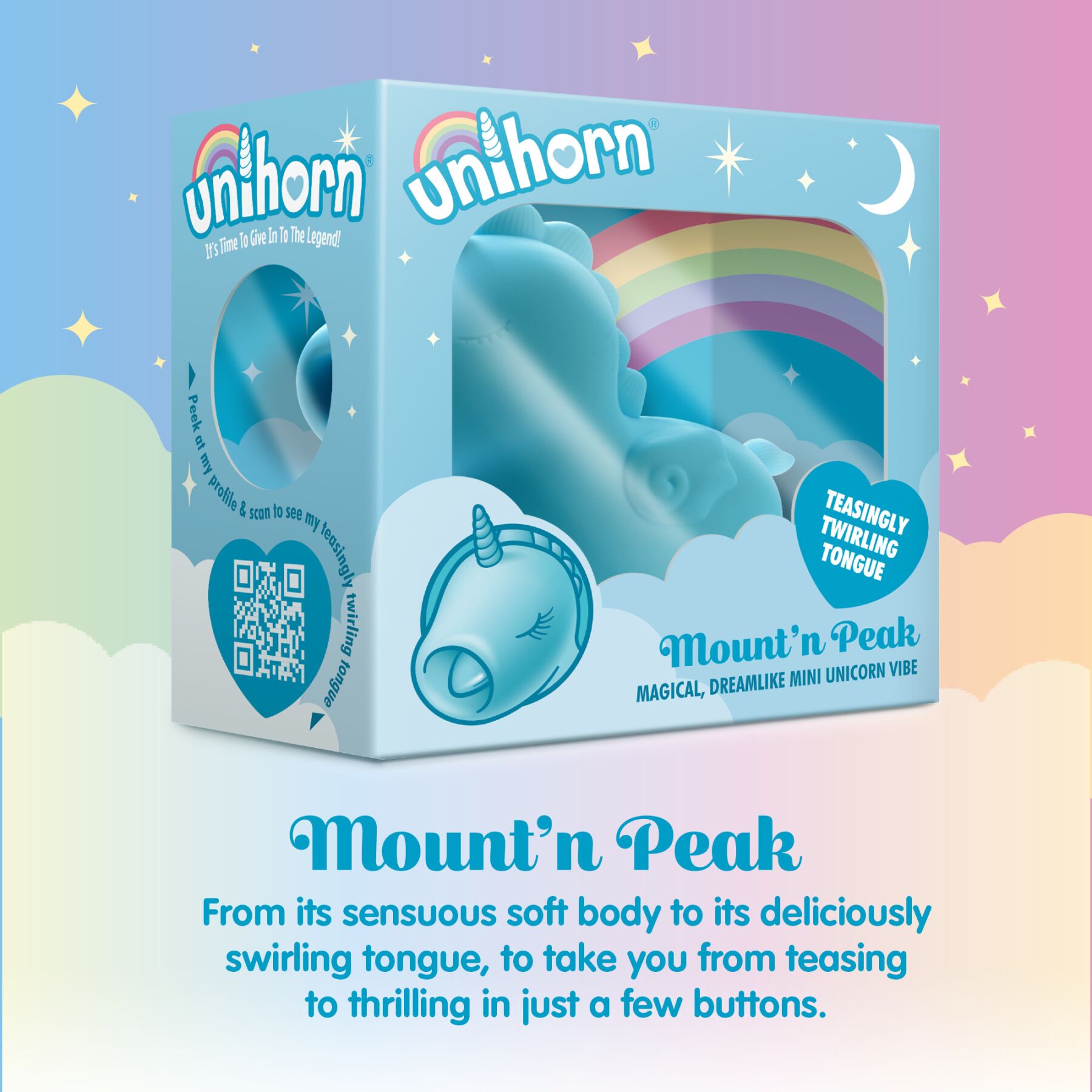 Вибратор-единорожка Unihorn – Mount'n Peak, ласкающий язычок