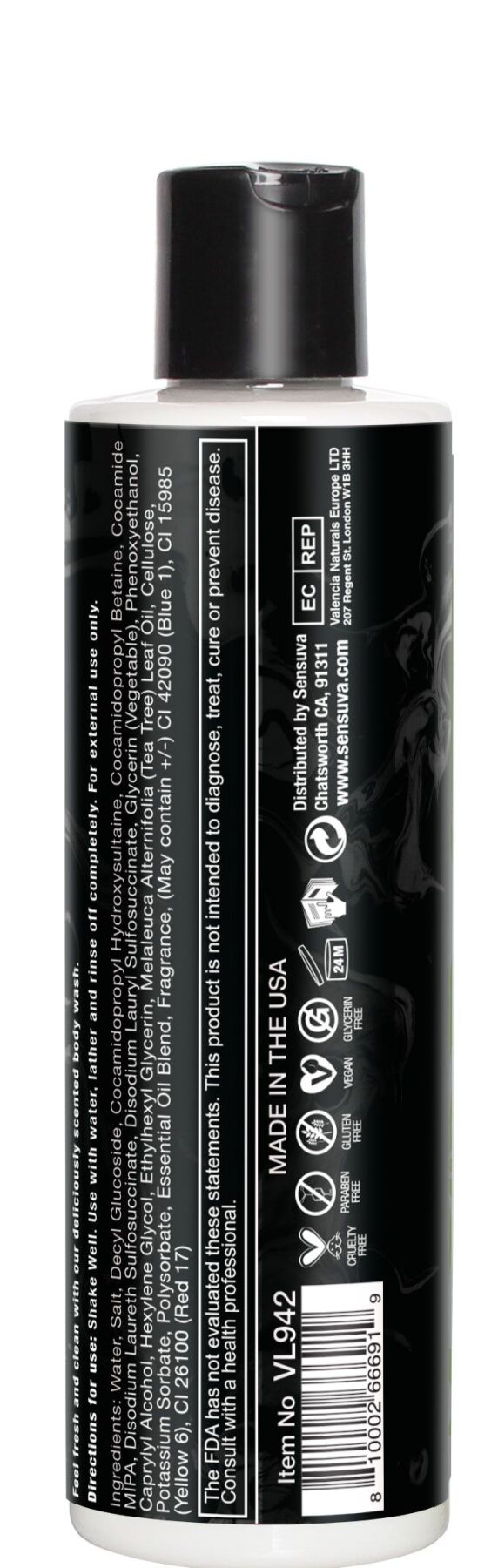 Гель для душу Sensuva Body Wash - Dark Temptation (236 мл)
