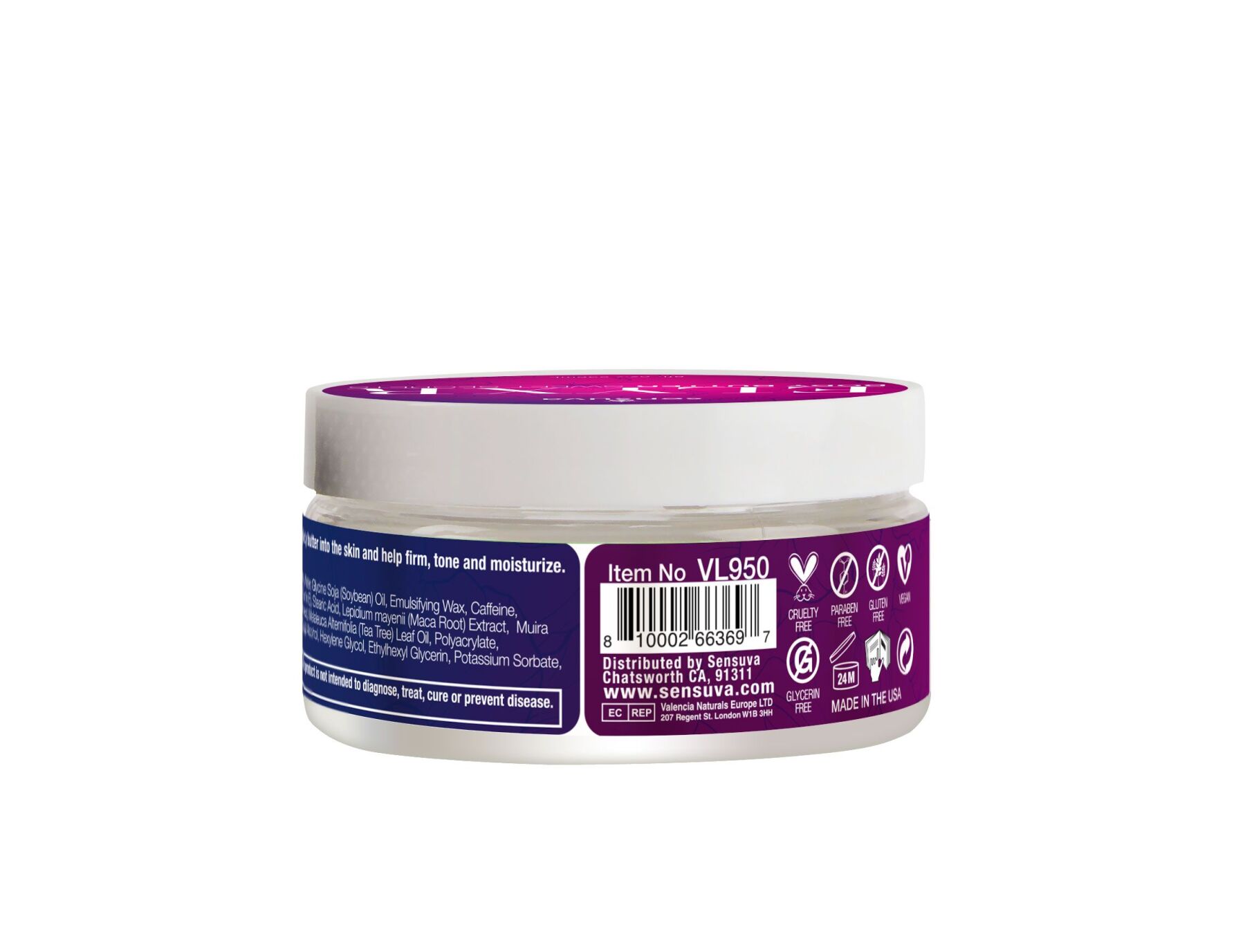 Батер для тіла Sensuva Body Butter - Sweet Secrets (236 мл)