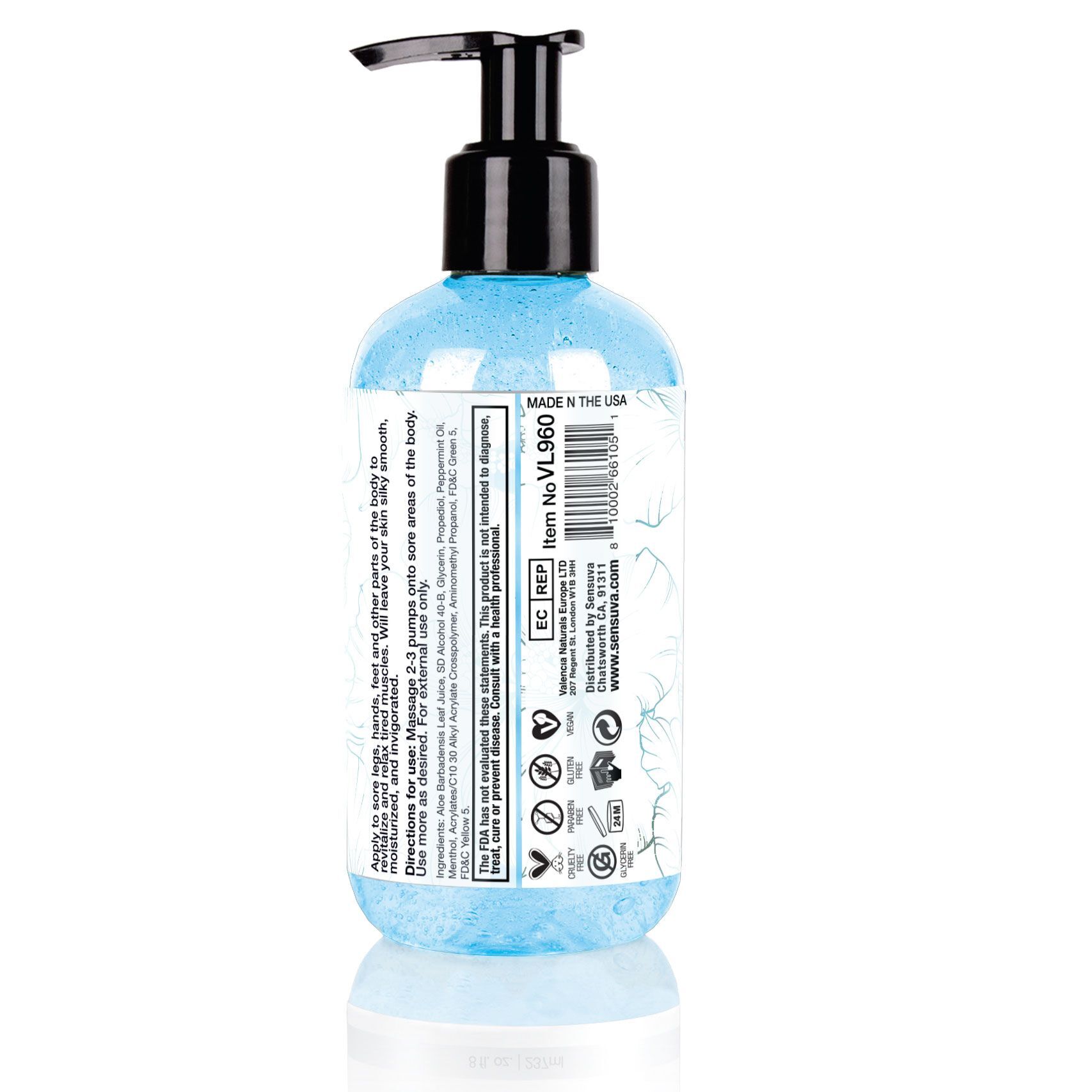 Гель для тіла Sensuva Body Gel - Peppermint (237 мл)