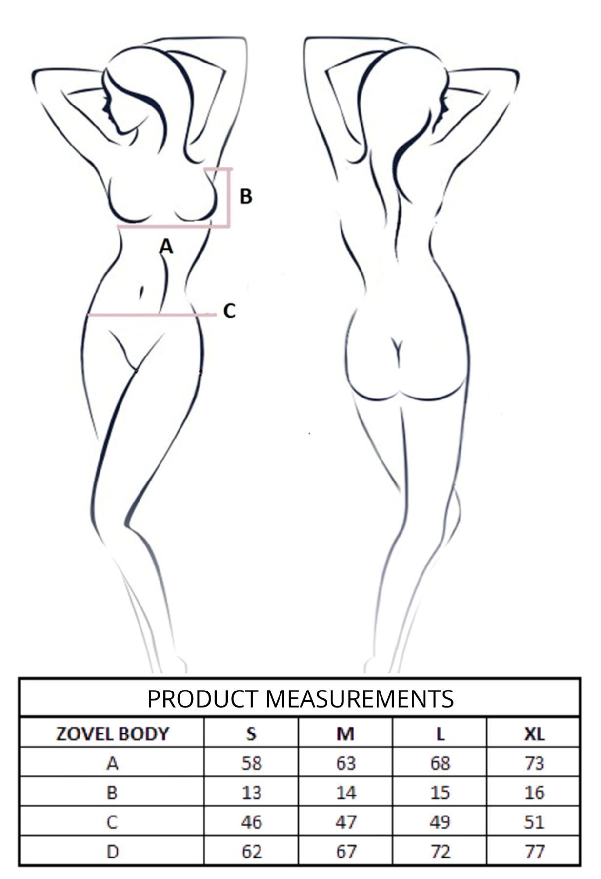 Боді Passion ZOVEL BODY light pink XL