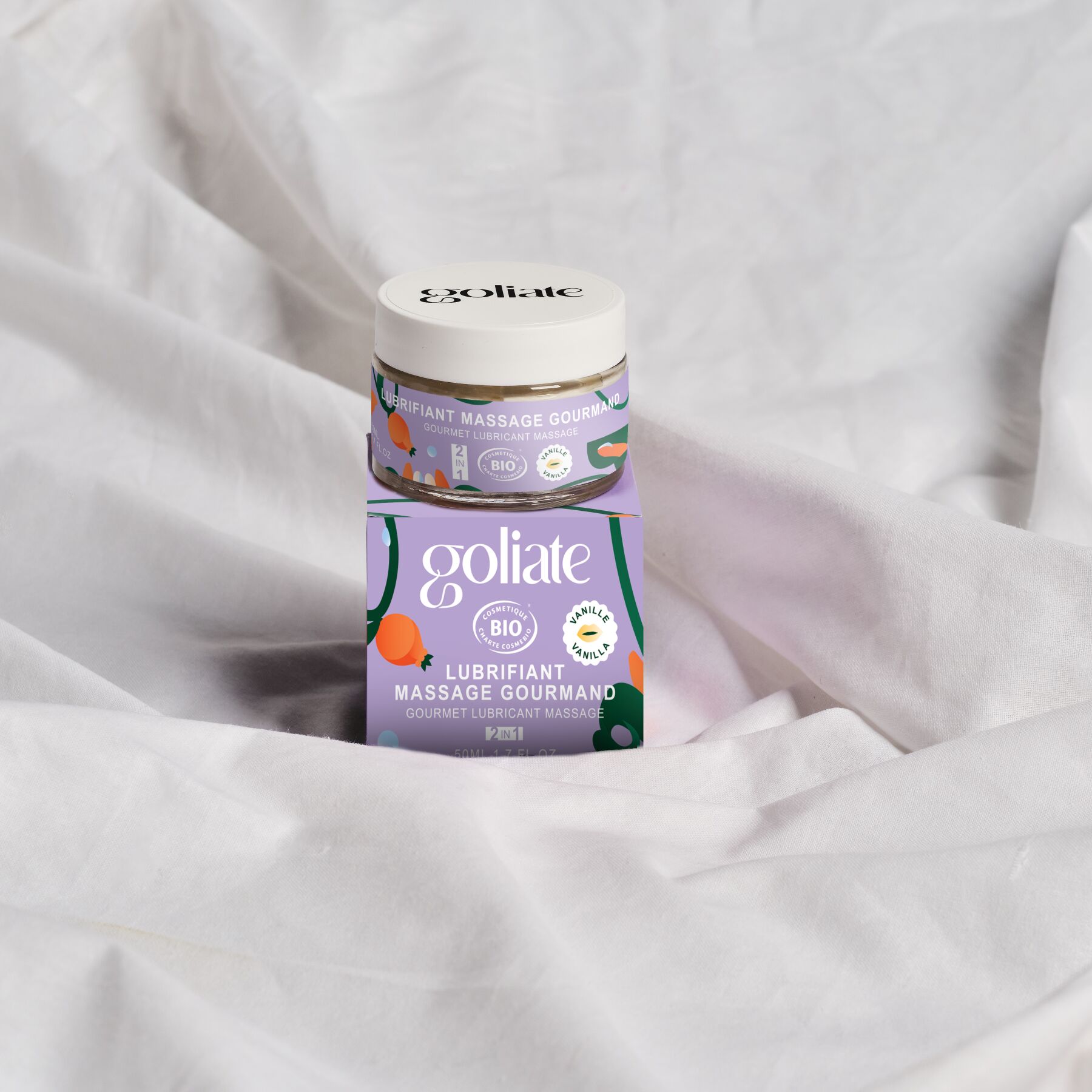 Масажна олія-лубрикант з ароматом та смаком ванілі Goliate Couple Gourmand Vanille 50 мл