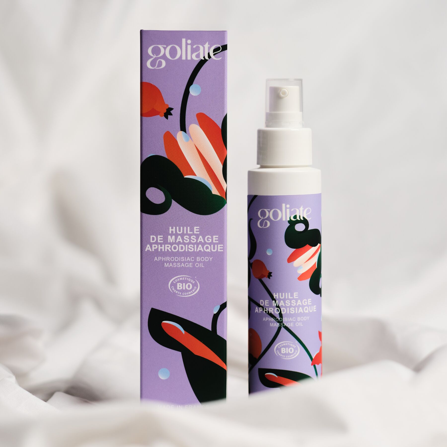Массажное масло Goliate Huile De Massage Aphrodisiaque 100 мл, органическое, согревающий эффект