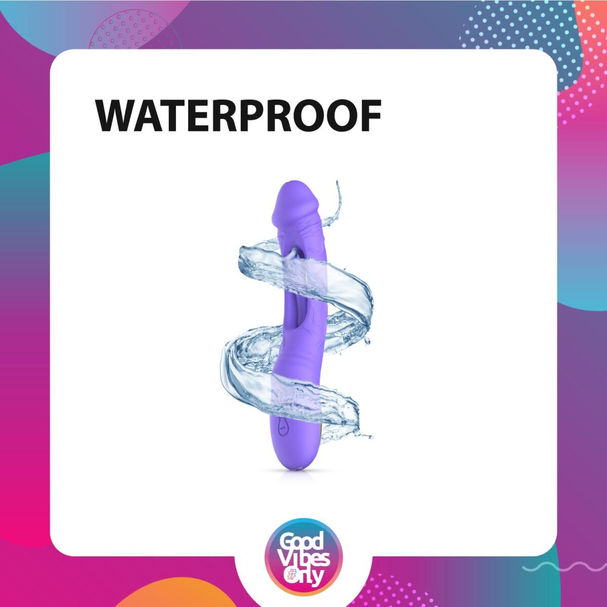 Вібратор точки G з вагінальним відростком Good Vibes Only – Flax Vibrating Dildo with G-Spot Stimulator