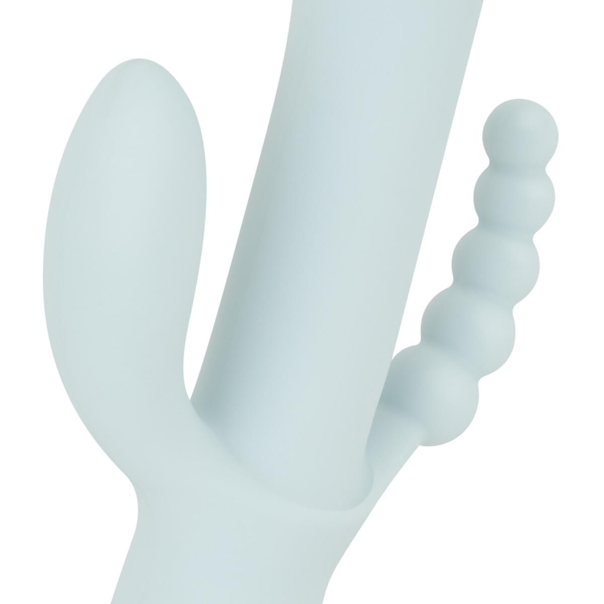 Потрійний вібратор Good Vibes Only – SAGE Triple Stimulation Vibe Soft Silicone – Blue, манливий рух