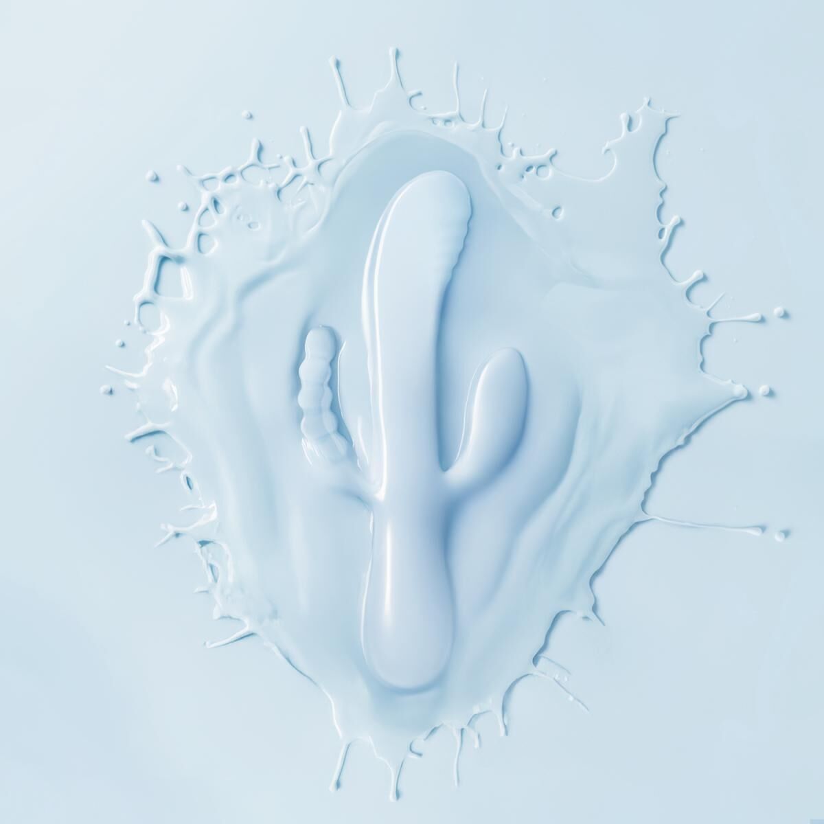 Потрійний вібратор Good Vibes Only – SAGE Triple Stimulation Vibe Soft Silicone – Blue, манливий рух