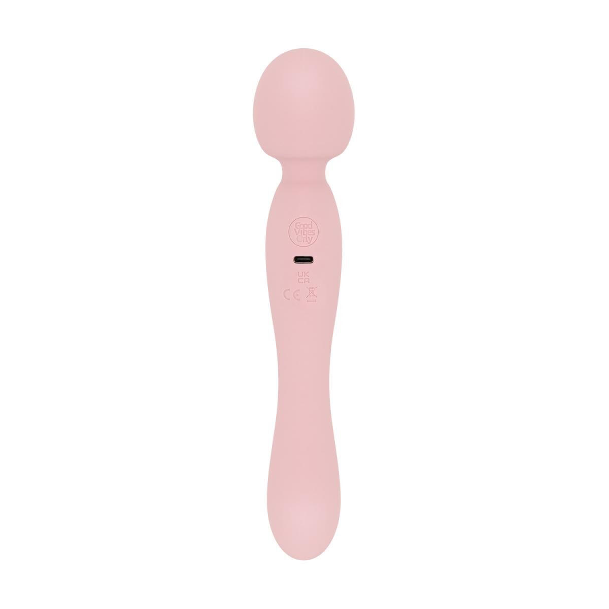 Двосторонній масажер-вібратор Good Vibes Only – SIMI Double-Sided Wand Vibrator Soft Silicone – Pink