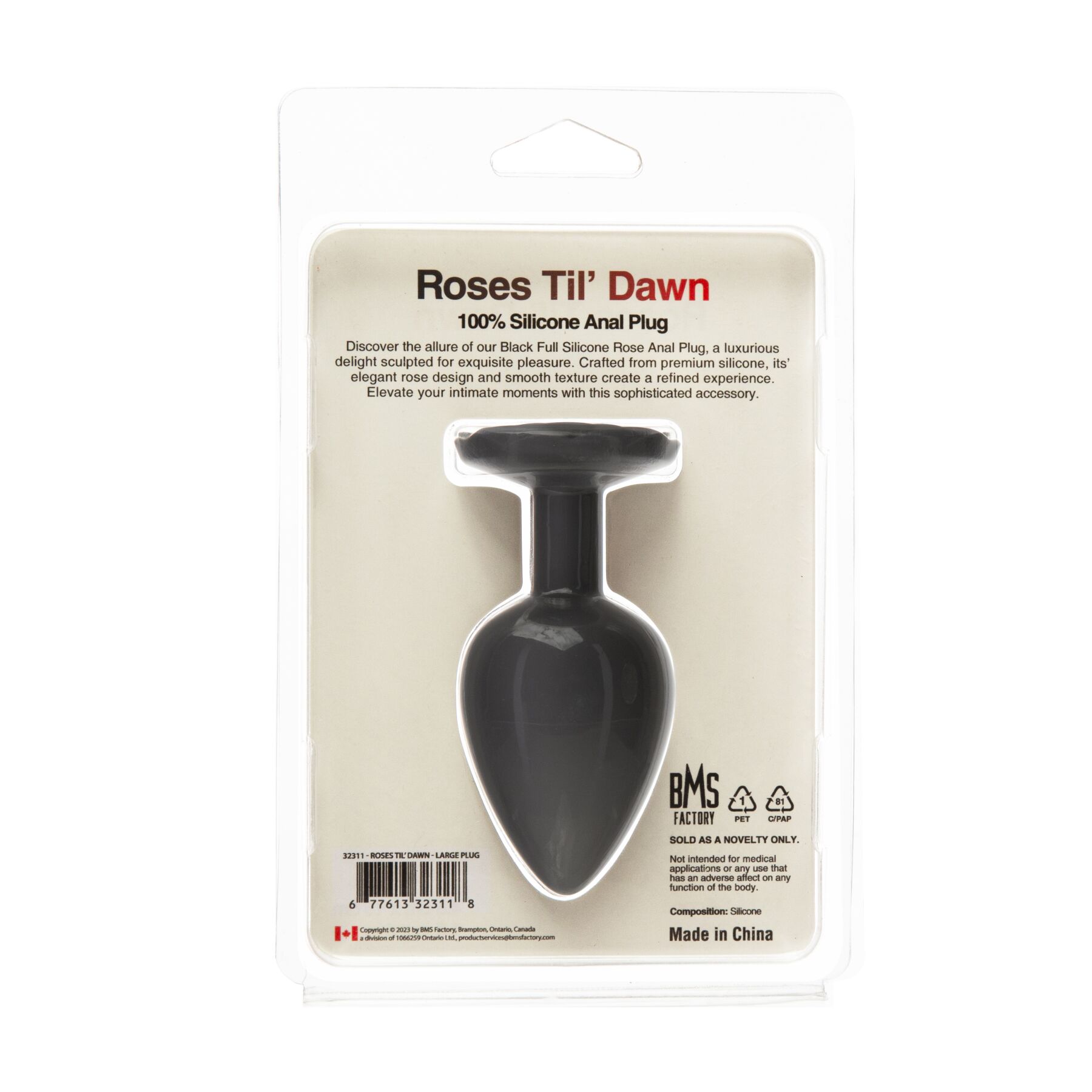 Анальна пробка BMS Roses Til’ Dawn Silicone Anal Plug Large
