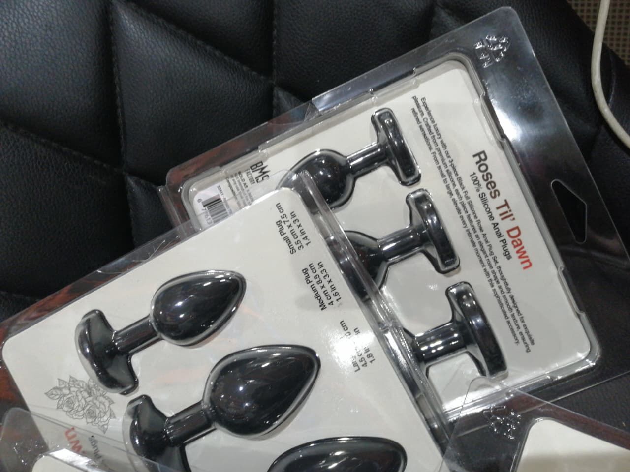 Набір силіконових анальних пробок BMS Roses Til’ Dawn Silicone Anal Plug Kit (пошкоджене паковання!!!)