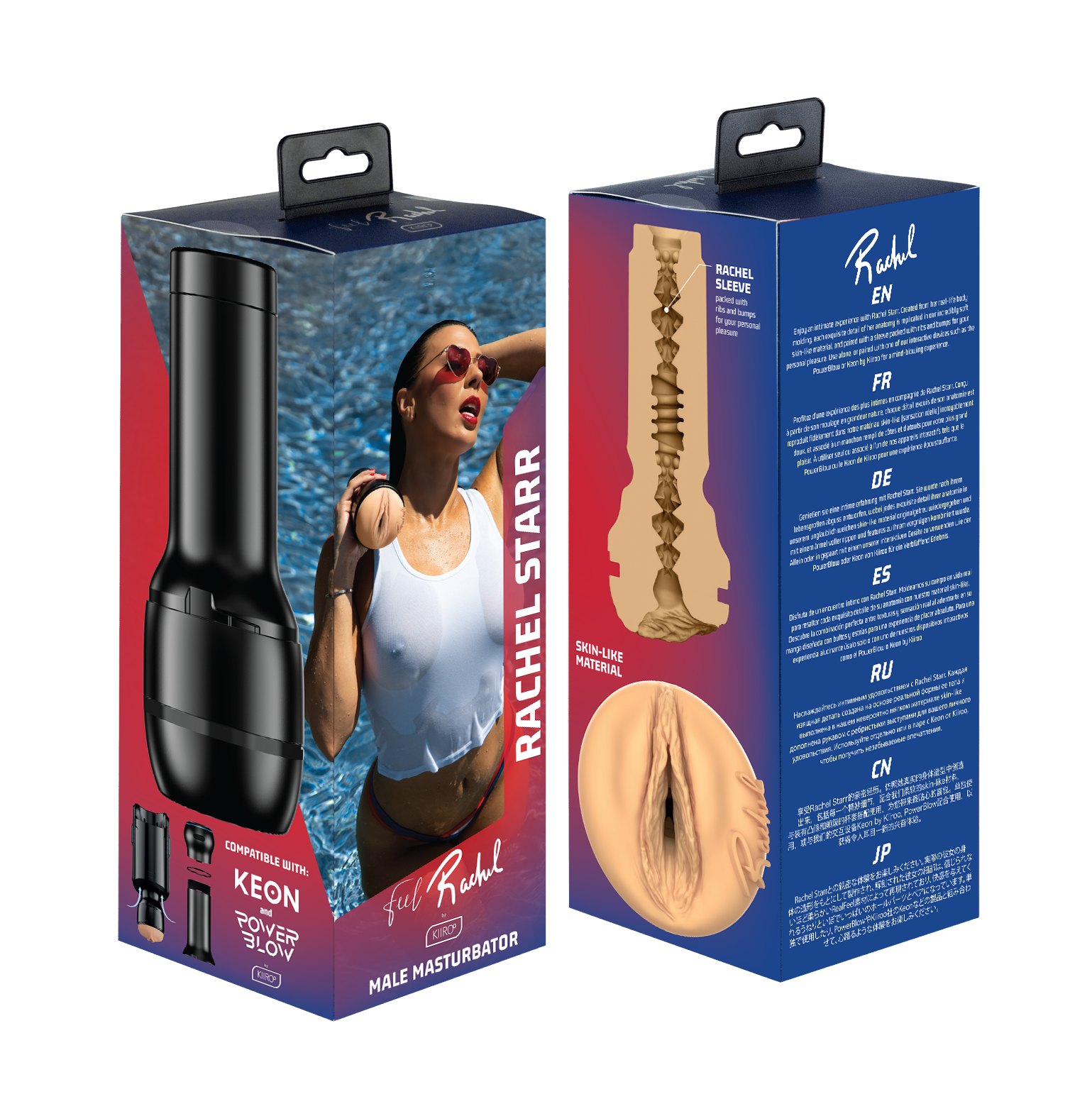 Мастурбатор Kiiroo Feel Rachel Starr PBC, сумісний з PowerBlow та Keon