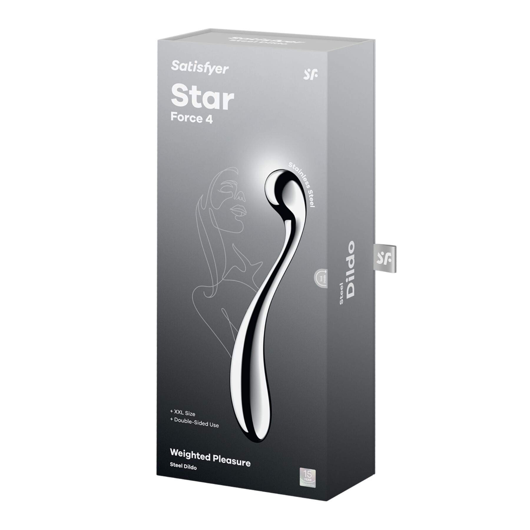 Металевий дилдо Satisfyer Star Force 4, двосторонній, можна нагрівати та охолоджувати, дуже важкий