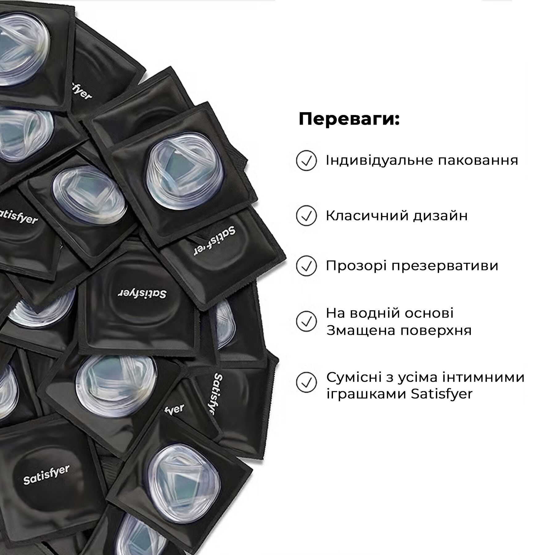 Набор презервативов Satisfyer Premium Condoms M (53 мм) 100 шт
