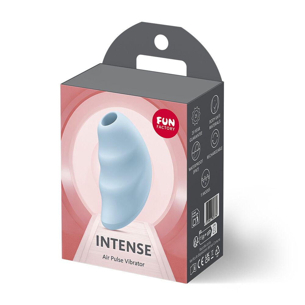 Вакуумний стимулятор Fun Factory Intense Sky Blue, 11 режимів роботи, перезаряджуваний